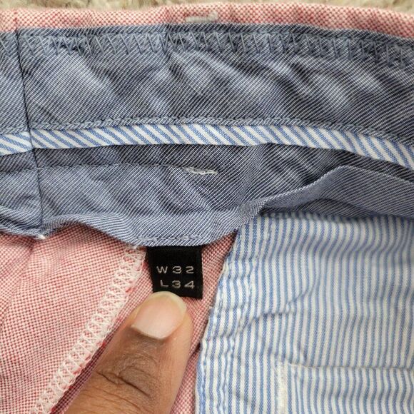J Crew Pants Mens 32x32.5 Tag 32x34 Pink Bowery Urban Slim Preppy Chino - Picture 2 of 8
